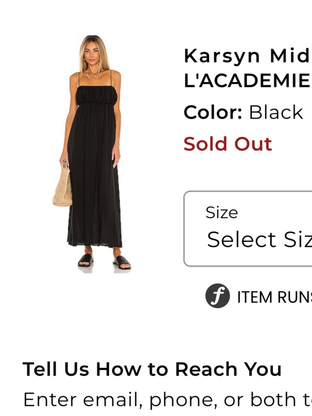 L'Academie Karsyn Midi Black Strapless Maxi Dress